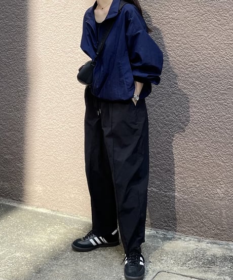 nylon track jacket/2colors