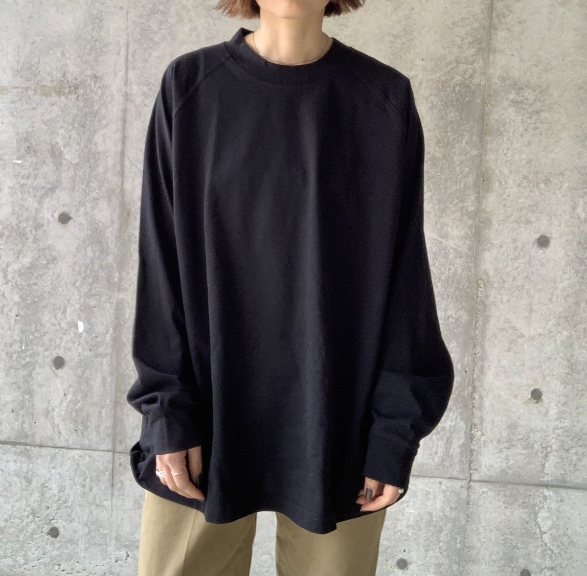 raglan sleeve cotton long cut sew/3color | F A raglan sleeve cotton long cut sew/3color | F A