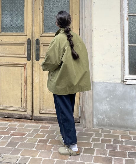 stand collar coverall/3color