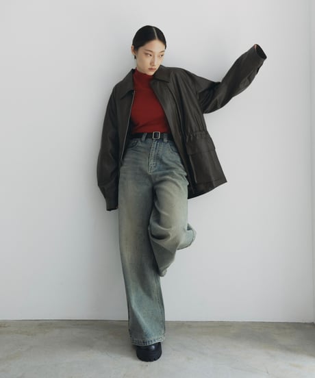 【FINE】wide leg buggy jeans/2color/2size