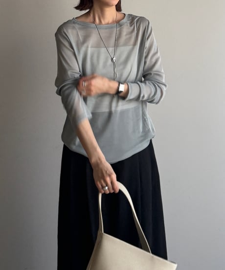 power net sheer pullover/4color
