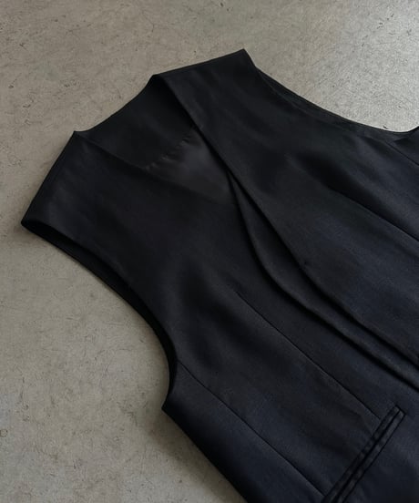 【FINE】tencel front layered vest