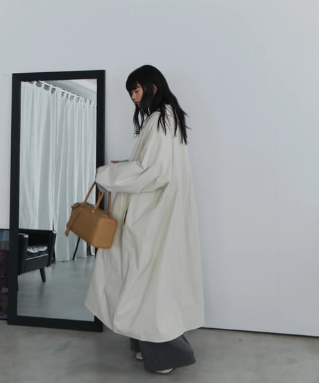 reversible balmacaan long coat / 2color
