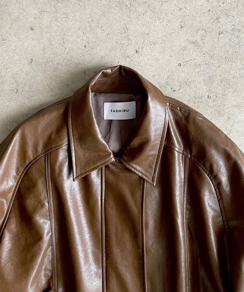 synthetic leather blouson/2color | F A S H I R U