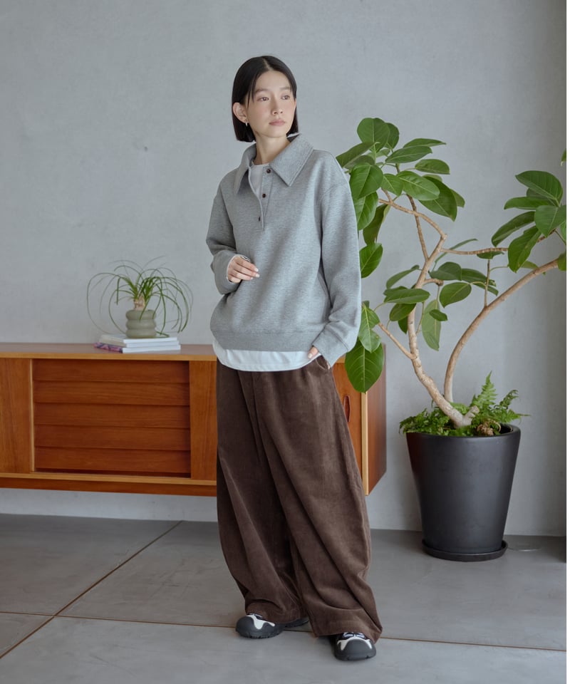 curve corduroy wide pants/4color | F A S H I R U