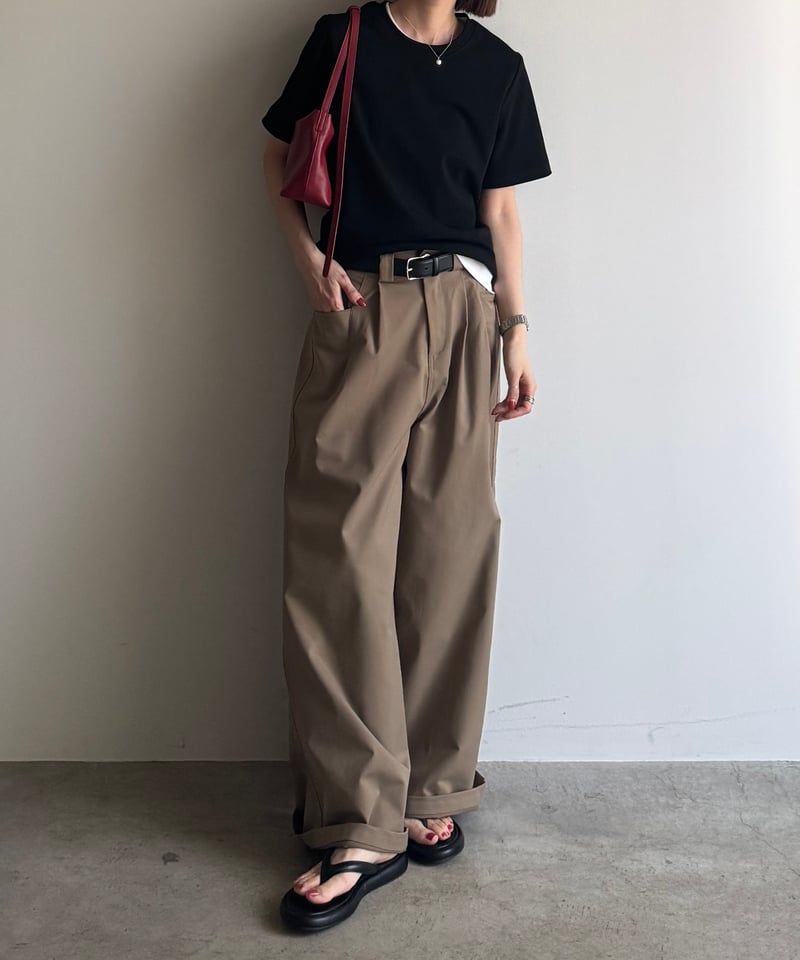 wide chino slacks/3size/3color | F A S H I R U wide chino slacks/3size/3color | F A S H I R U