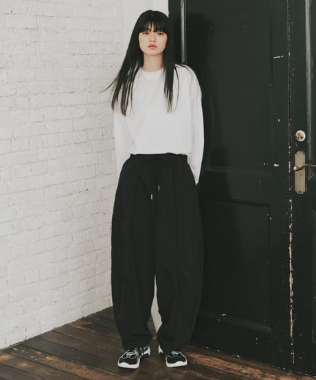 【BASIC COLOR】loose tapered shaka pants/2color