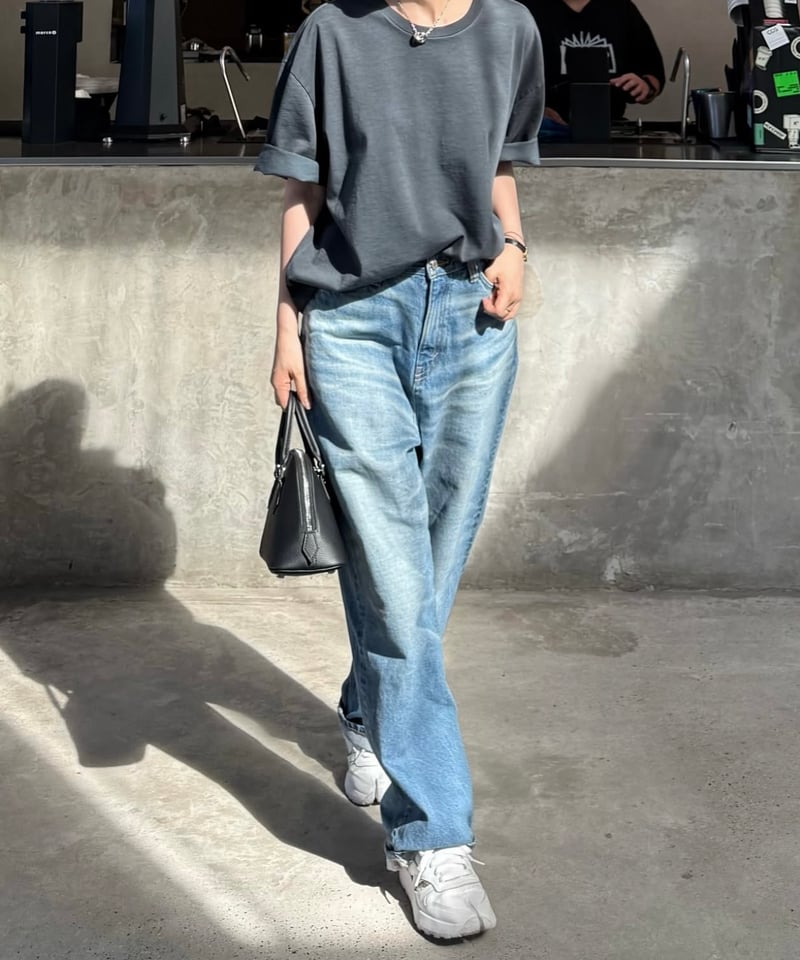 FASHIRU baggy fit Jeansグレー サイズ0 FASHIRU × SOMETHING］baggy fit Jeans(Japan made