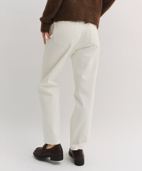 【FINE】straight white denim pants/3size