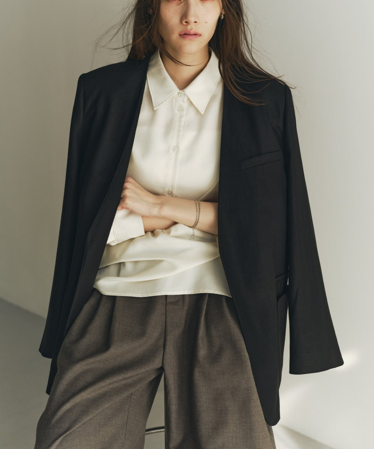FINE】tencel colorless jacket＜送料無料＞ | F A S H I