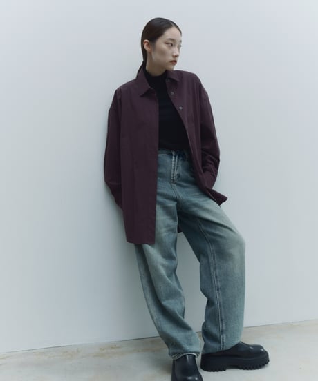 【FINE】typewriter dress over shirts/2color