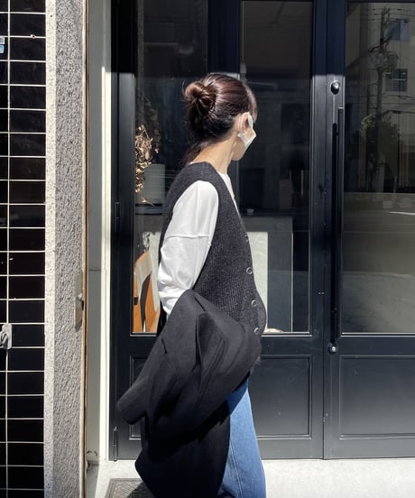 front button vest/2color
