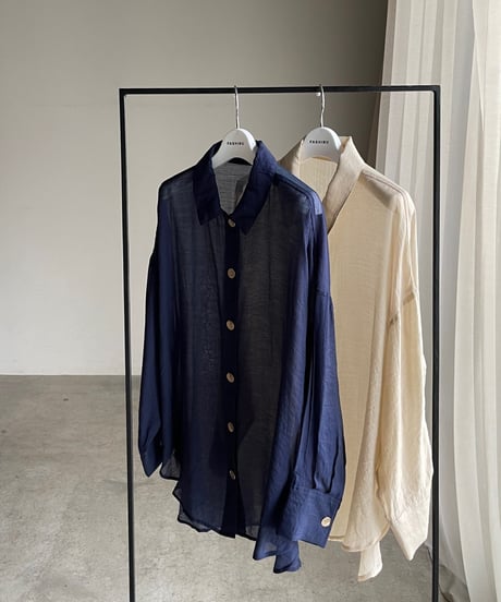 soft sheer blouse/2color