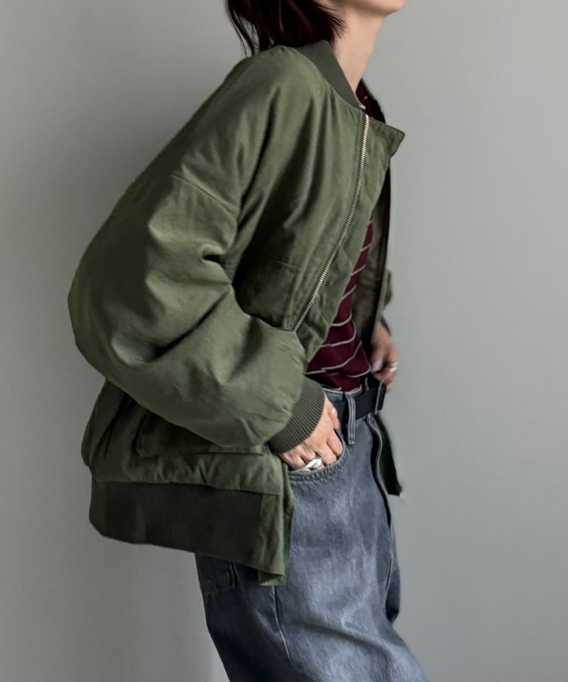 FASHIRU ボンバージャケット　MA-1 カーキ smooth touch MA-1/3color | F A S H I R U