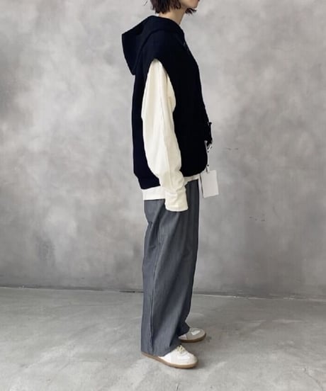 hoodie vest/2color