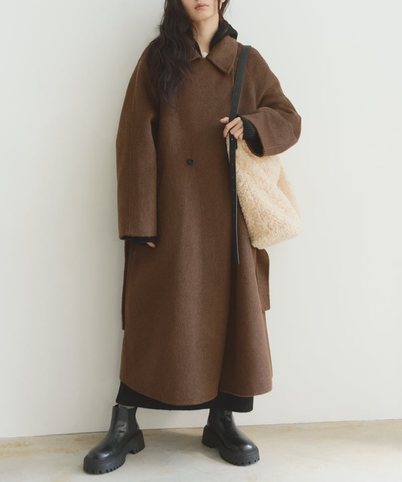 double face wool stand collar coat/2color | F A