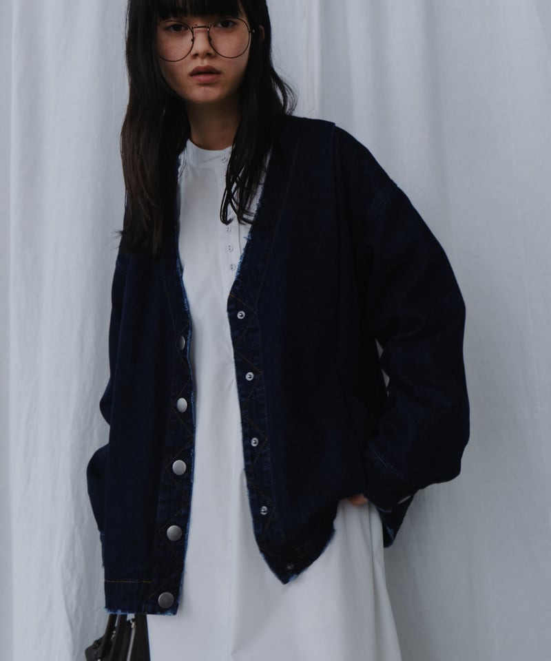 Pre-order】V neck denim jacket | F A S H I R U