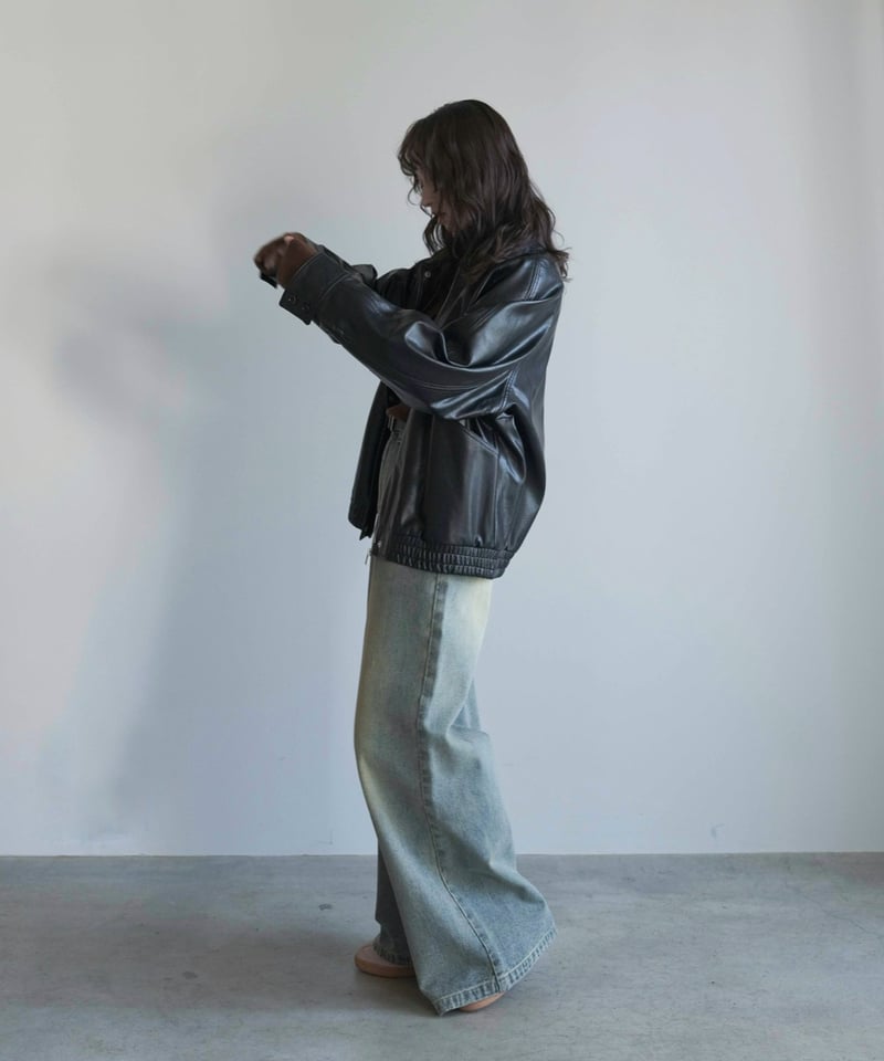 synthetic leather blouson/2color | F A S H I R U synthetic leather blouson/2color | F A S H I R U