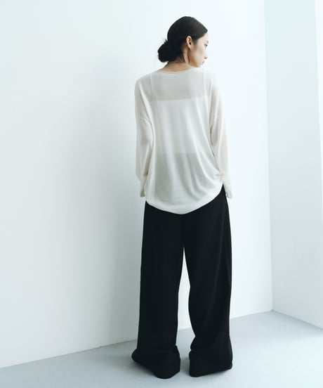 【FINE】sheer drape long sleeve/2color