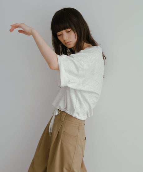 drawstring sweat tee／3color