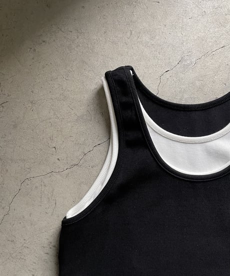 bicolor layered tank top