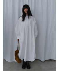 band collar shirt dress