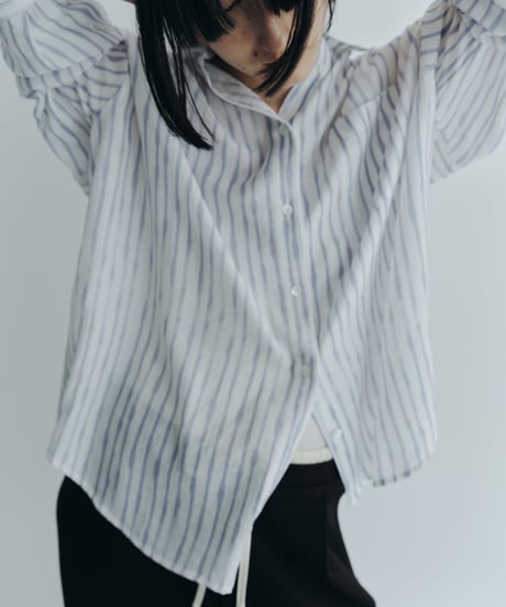 【FINE】rayon stripe over shirt
