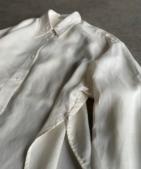 【FINE】wrap side soft linen shirt/2color