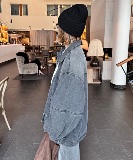 gradation denim jacket/2color