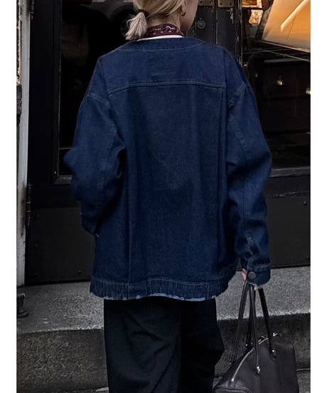 V neck denim jacket