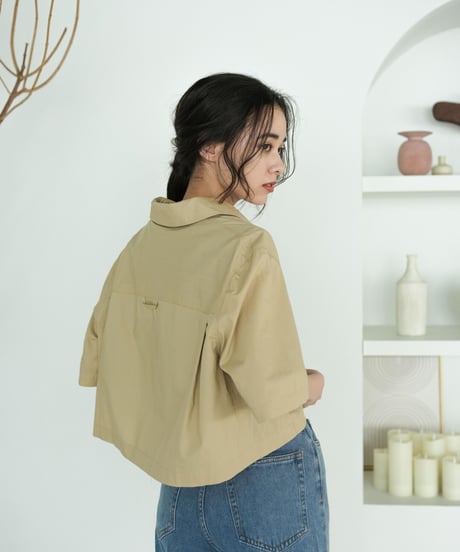 cropped square shirt/3color