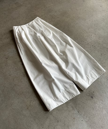 tucked wide cotton pants / 2size / 3color