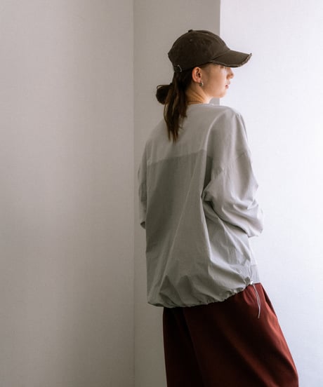back switching long sleeve pullover/2color