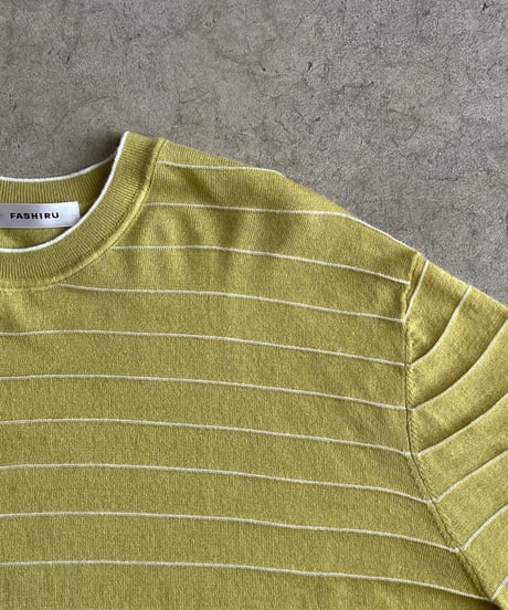 wool blend multi border tops/3color