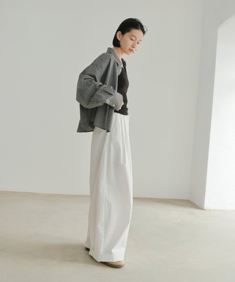 bias pocket check shirts(lightweight)【original color】/2color