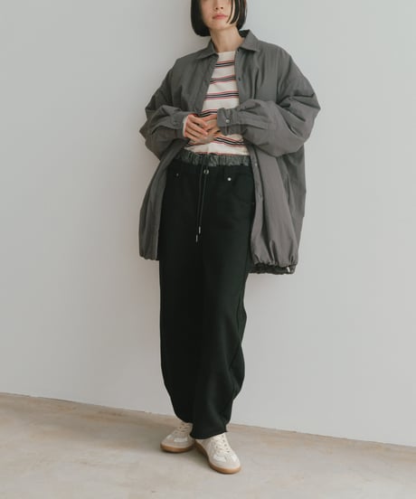 denim layered jogger pants/2color/2size