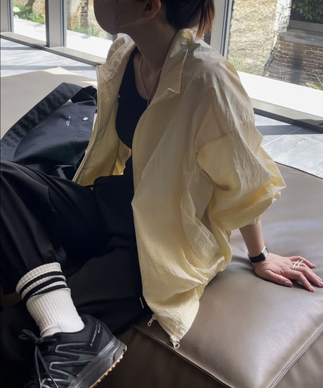 nylon track jacket/2colors