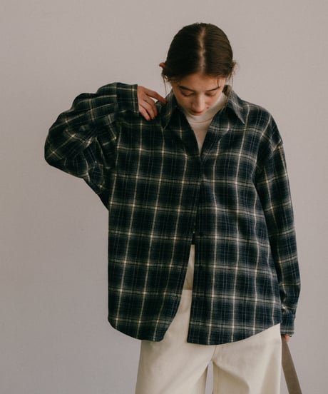 soft tartan check shirt/2color
