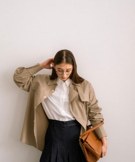 check design shirt jacket / 2color