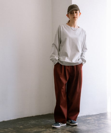 back switching long sleeve pullover/2color