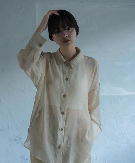 soft sheer blouse/2color