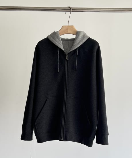 【FINE】contrast hood zip parka