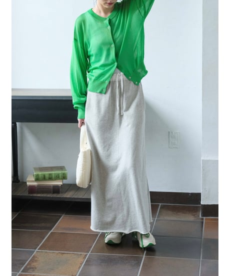 side rib sweat skirt/2color