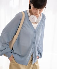 sheer knit cardigan