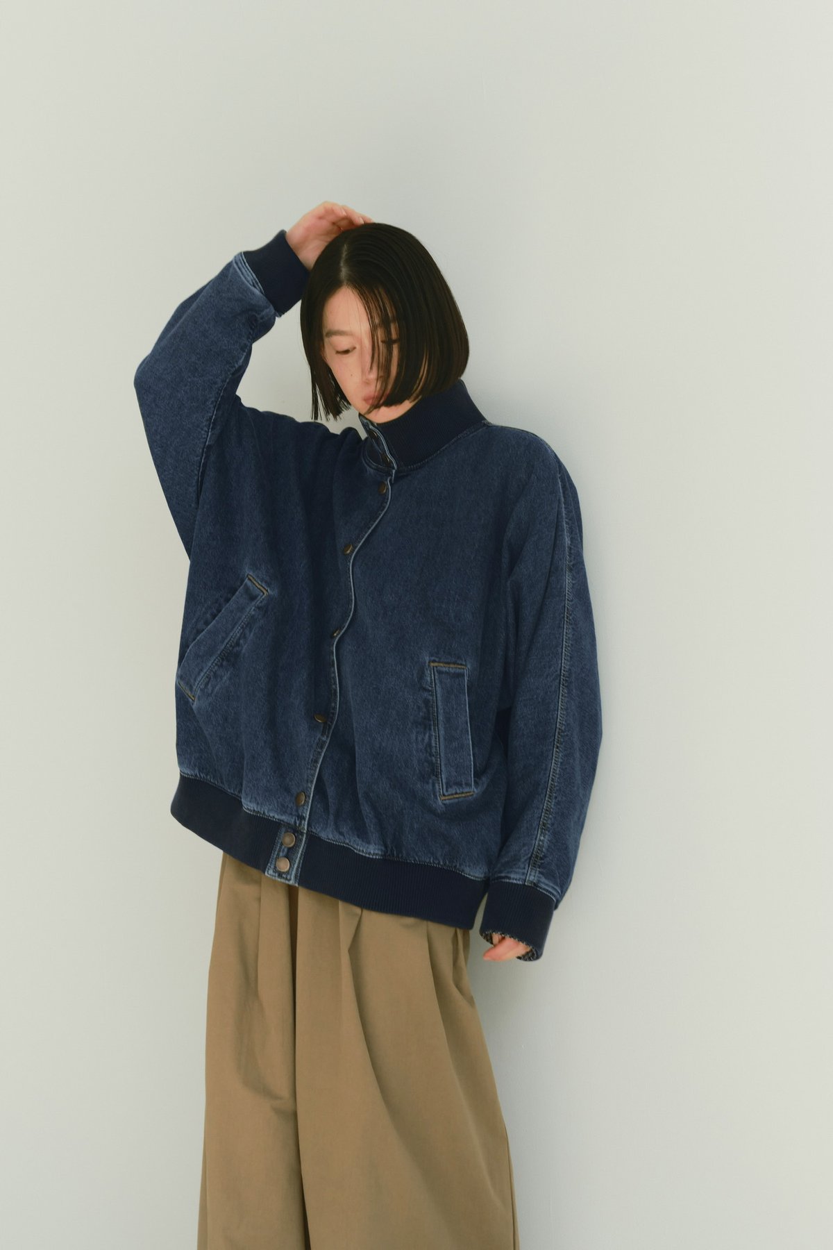 stand collar denim blouson | F A S H I R U
