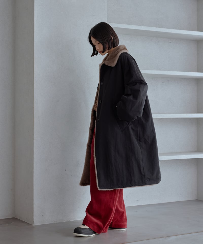 soft fur collar coat | F A S H I R U