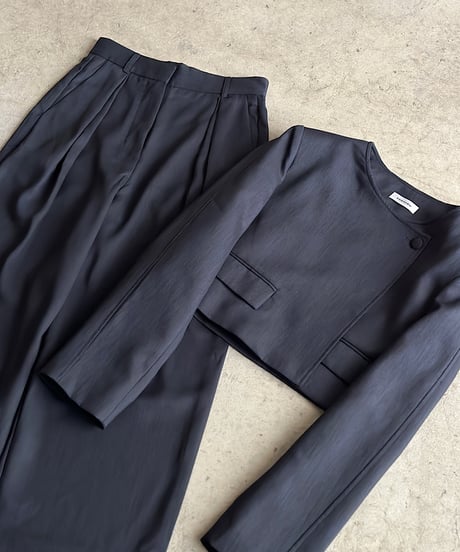 collarless jacket set up/3color/2size