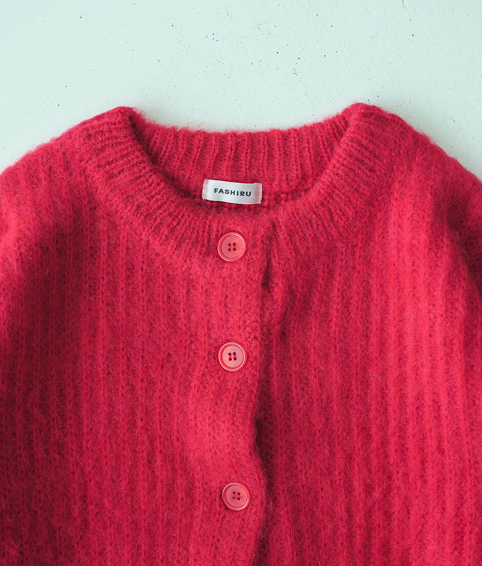 mohair blend color knit cardigan/5colors | F A 