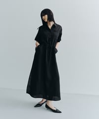 【FINE】tencel linen shirt dress