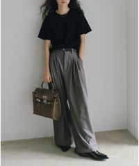 4 tuck drape slack（セットアップ対応)/2size/2color